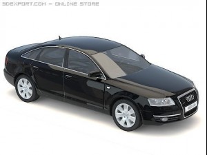 audi a6 black 3D Model