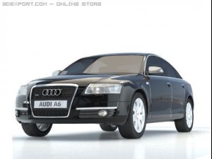 audi a6 black 3D Model