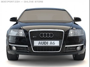 audi a6 black 3D Model