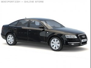 audi a6 black 3D Model