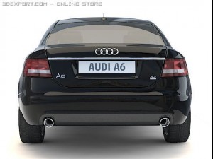 audi a6 black 3D Model