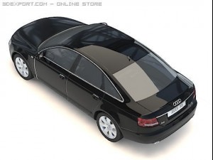 audi a6 black 3D Model