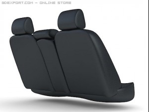 car seats back Model 3D