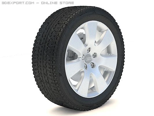 audi wheel 3D Model .c4d .max .obj .3ds .fbx .stl .blend 