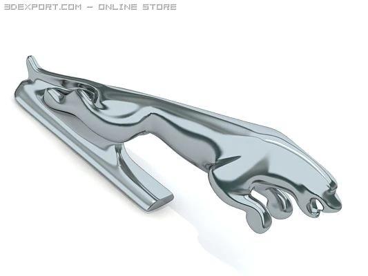 jaguar logo 3D Model .c4d .max .obj .3ds .fbx .stl .blend 