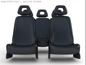 seats for car set Modelo 3D