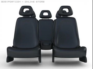 seats for car set 3D Model