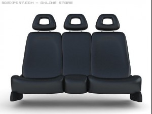 seats for car back 3D Model