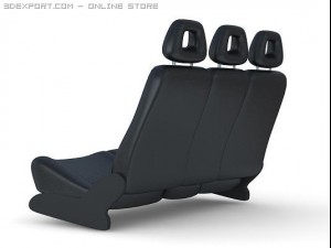 seats for car back 3D Model