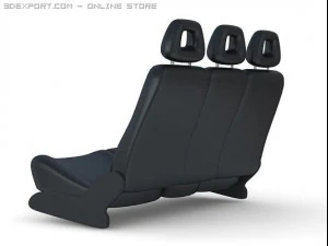 seats for car back 3D Model