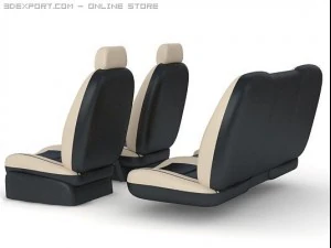 seats for car set 2 colours 3D Model