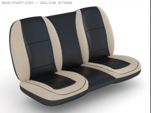 seats for car back 2 colours 3D Model