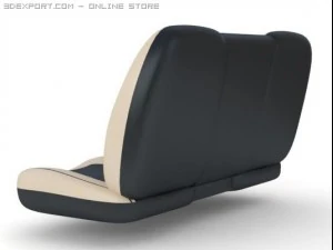 seats for car back 2 colours 3D Model