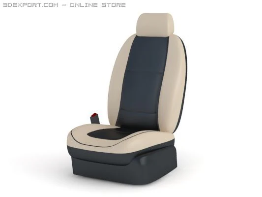 car seat front 2 colours 3D Model .c4d .max .obj .3ds .fbx .stl .blend 