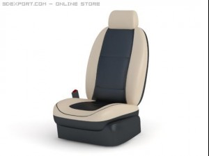 car seat front 2 colours 3D Model