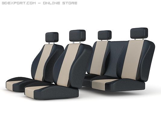 car seat classic 3D Model .c4d .max .obj .3ds .fbx .stl .blend 