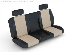 asientos de coche atr&aacute;s Modelo 3D
