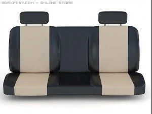 asientos de coche atr&aacute;s Modelo 3D