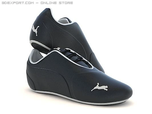 puma shoes 3D Model .c4d .max .obj .3ds .fbx .stl .blend