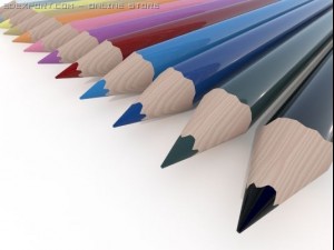 coloured pencils 3D Model