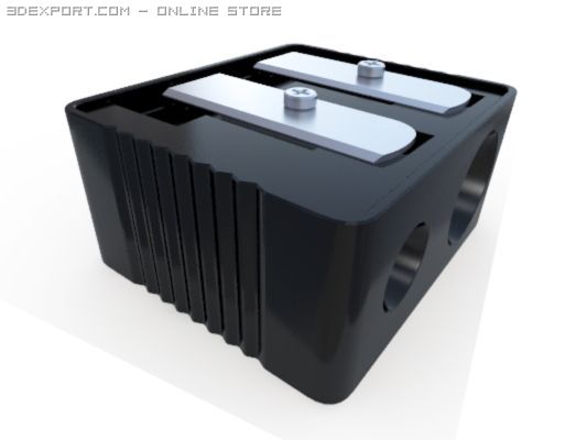 double pencil sharpener 3D Модель .c4d .max .obj .3ds .fbx .stl .blend 