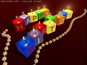 happy birthday candles 3D Model