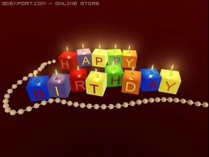 happy birthday candles 3D Model