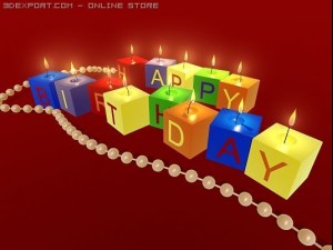 happy birthday candles 3D Model