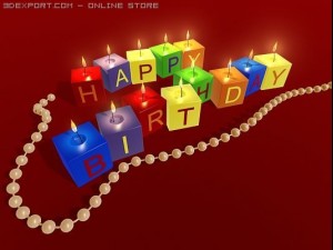 happy birthday candles 3D Model