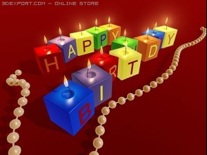 happy birthday candles 3D Model