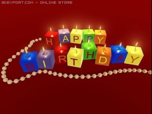 happy birthday candles 3D Model