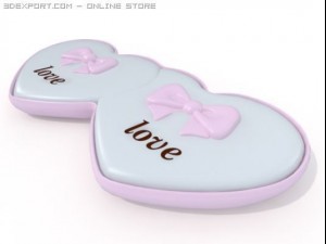 valentine chocolate hearts Model 3D