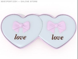 valentine chocolate hearts Model 3D