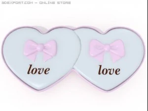 valentine chocolate hearts 3D Model