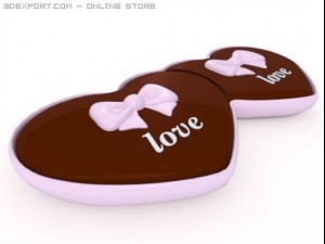 valentine chocolate hearts Model 3D