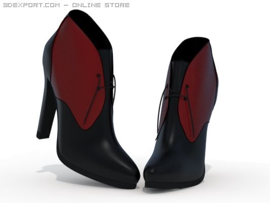 women short boots Modèle 3D .c4d .max .obj .3ds .fbx .stl .blend