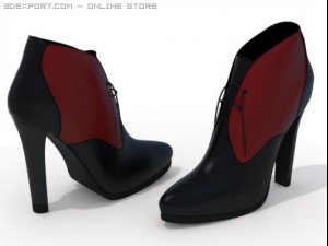 women short boots Modèle 3D
