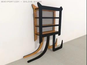 японская полка 3D Модель