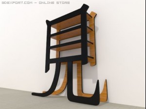 japanese shelf 3D Model