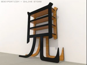 japanese shelf 3D Model