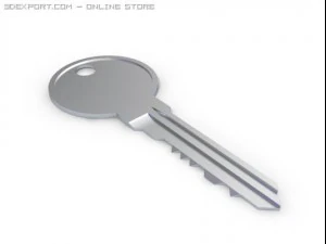 cl&eacute; de porte Modèle 3D