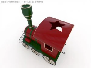 santa claus train 3D Model