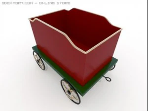 santa claus train 3D Model