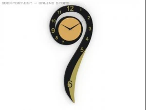 9番の壁時計 3Dモデル