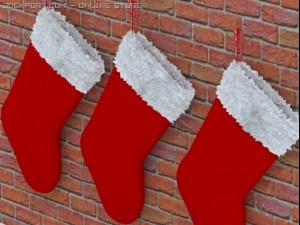 christmas stockings decoration 3D Model
