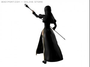 sexy warrior priest girl 3D Model
