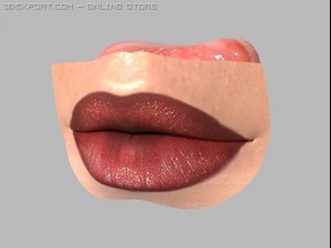dark red woman mouth 3D Модель