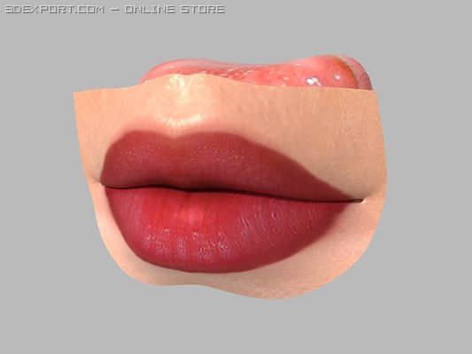 red woman mouth Modèle 3D .c4d .max .obj .3ds .fbx .stl .blend 