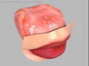 red woman mouth Modèle 3D