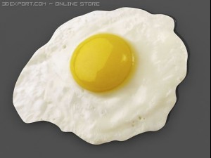 fried egg 3D Model
